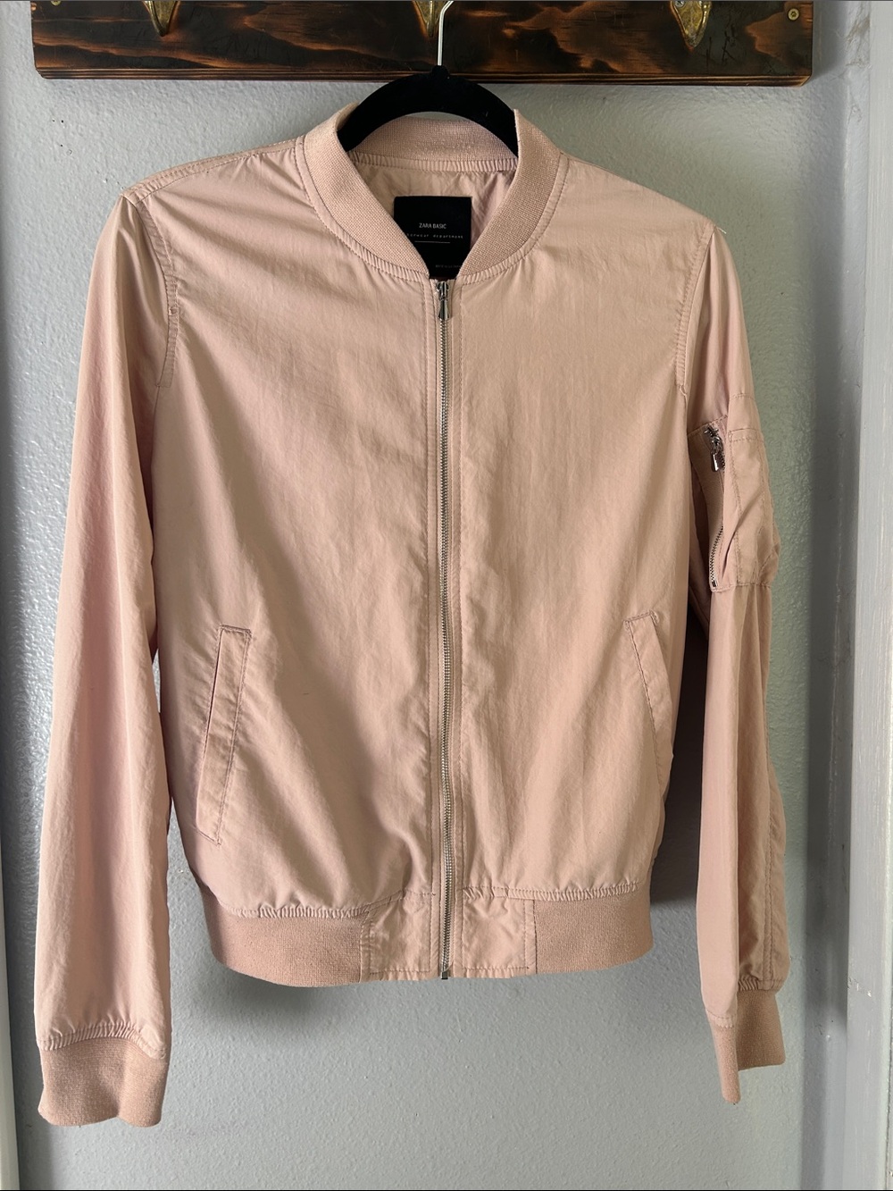 Zara Blush Pink Bomber Jacket